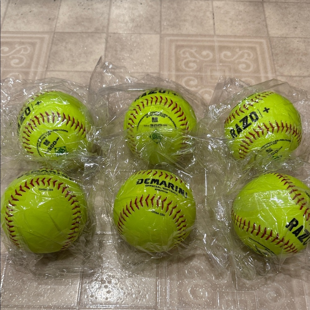 DeMarini Slowpitch Softballs - Size 11” - New in sealed bags - Set of 6